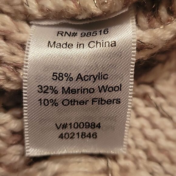 Coldwater Creek Ladies  Pullover Turtleneck Oversized Knit Sweater,  Large Brown - Picture 12 of 13